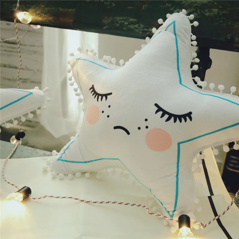 Детская подушка с милыми маленькими звездами декоративная мультяшными