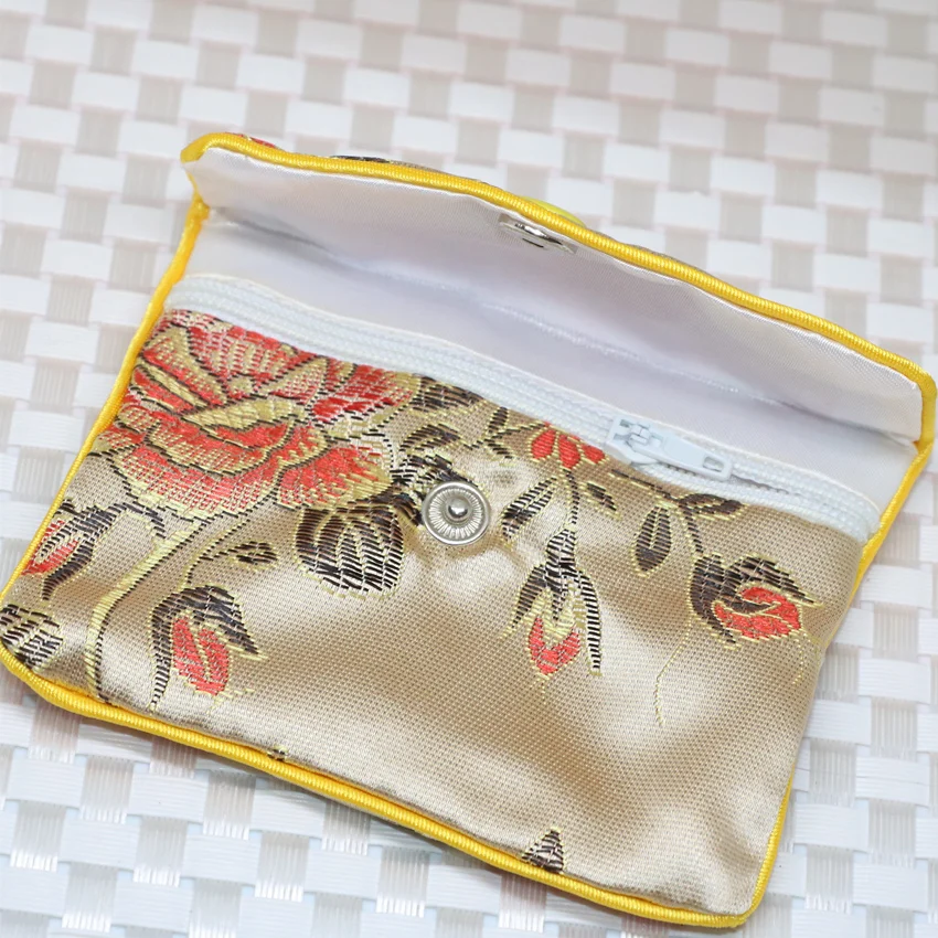 Оптовая цена цветок 75*97 мм ткани пакет сумка Ювелирные подарки поле 10 шт. розы