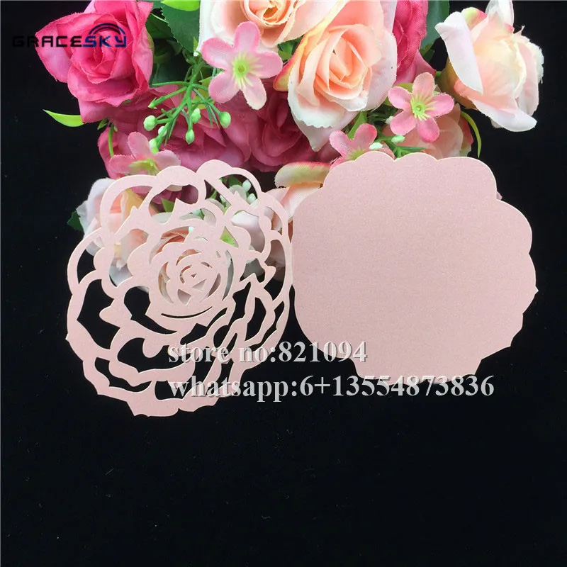 50 шт. настольные открытки в форме розы с именем сиденья|card wedding|card cardshaped cards |