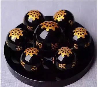 Seven natural obsidian mantra gusts украшения Lucky crystal water polo офисная мебель | Дом и сад