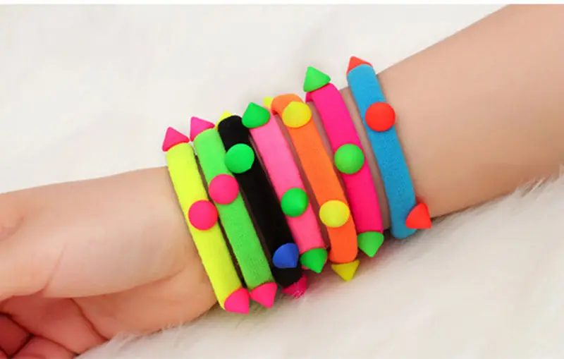 10 шт./упак. модное женское эластичное веревочное кольцо для волос разных цветов