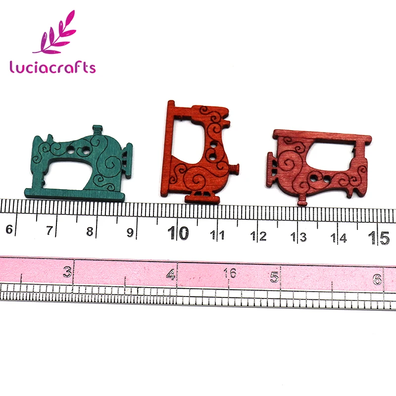 Lucia crafts букет невесты 6 штук в партии 24 шт. 20x27 мм случайный смешанный швейная машина DIY деревянные пуговицы Скрапбукинг ручной работы аксессуары E0312