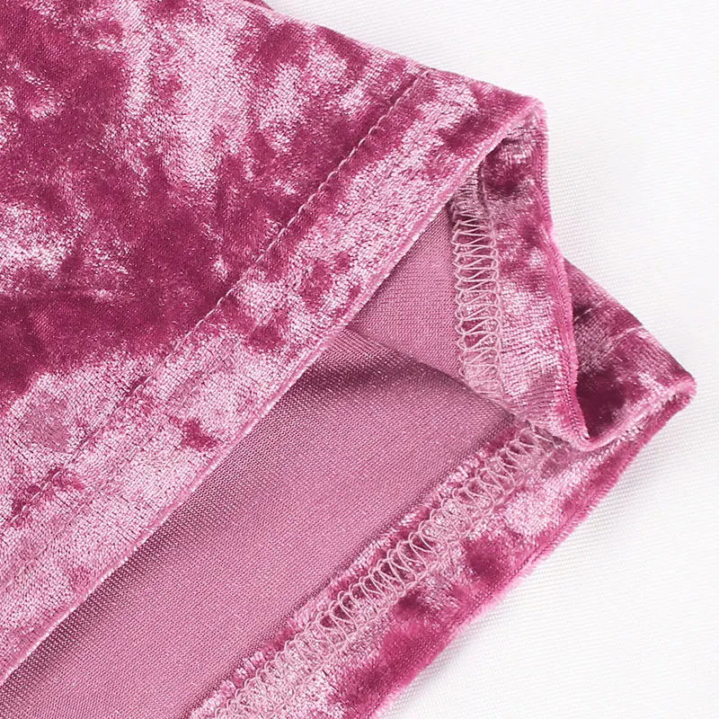 

HOWMAYLEE Cotton Velvet Skirt Women Pink Pencil Casual Mini Skirts Female Spring Autumn Winter Soft Thick Fabric High Quality