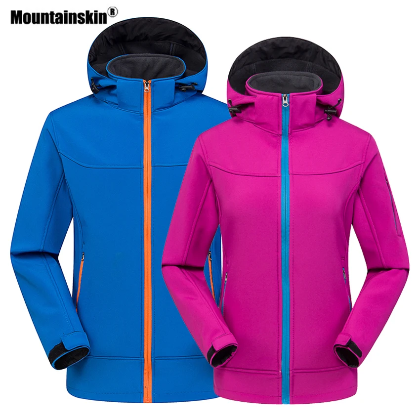 

Mountainskin Outdoor Men Women Softshell Hiking Jackets Water Repellent Fleece Windbreaker Camping Climbing Trekking Coat VA350