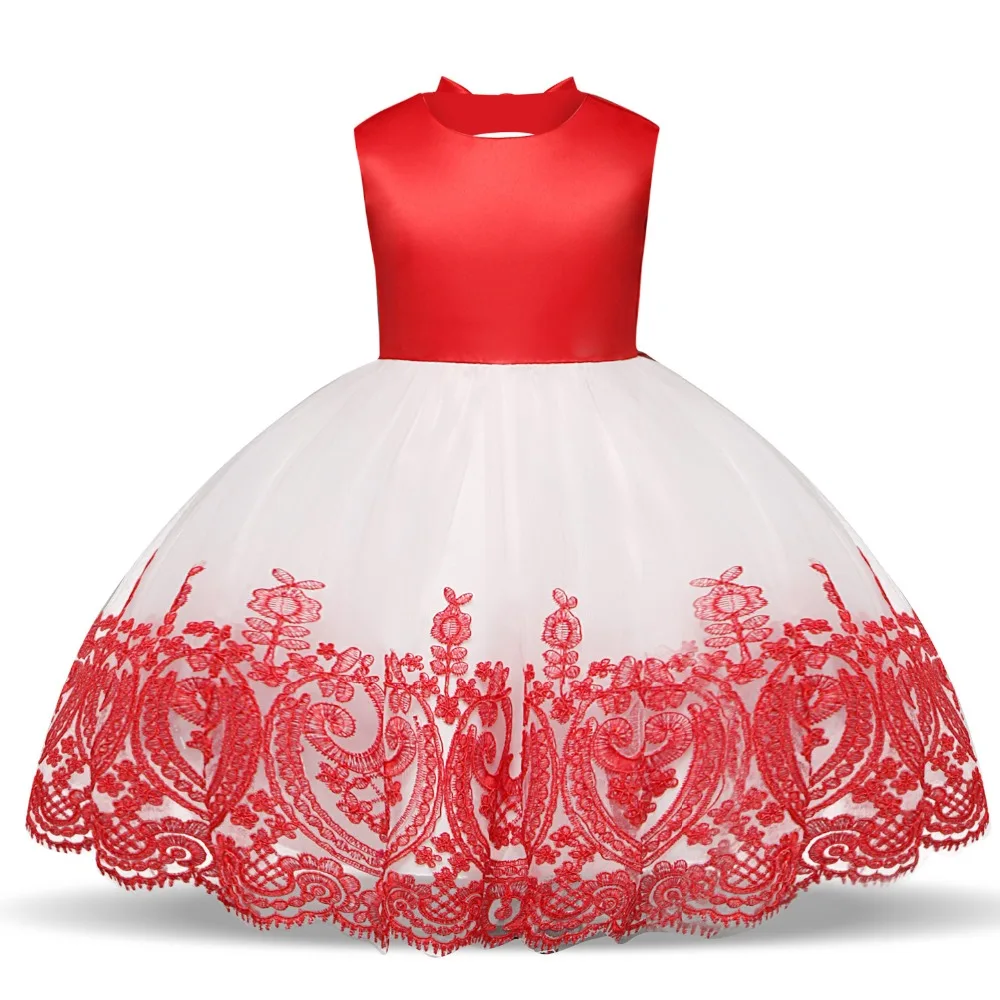 Фиолетовое бальное платье с цветочной вышивкой для маленьких девочек на день