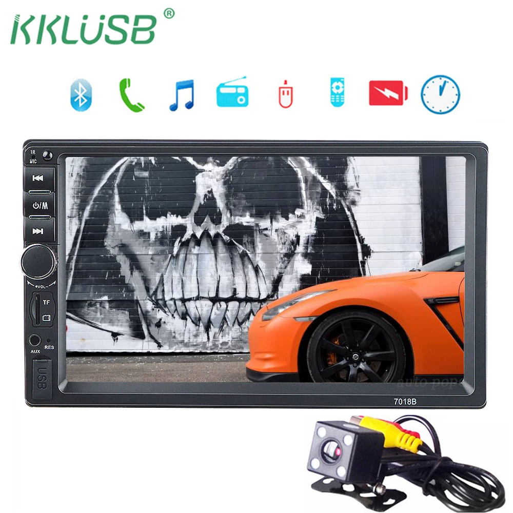 2 din автомобильное радио 7 &quotHD плеер MP5 сенсорный экран цифровой дисплей Bluetooth