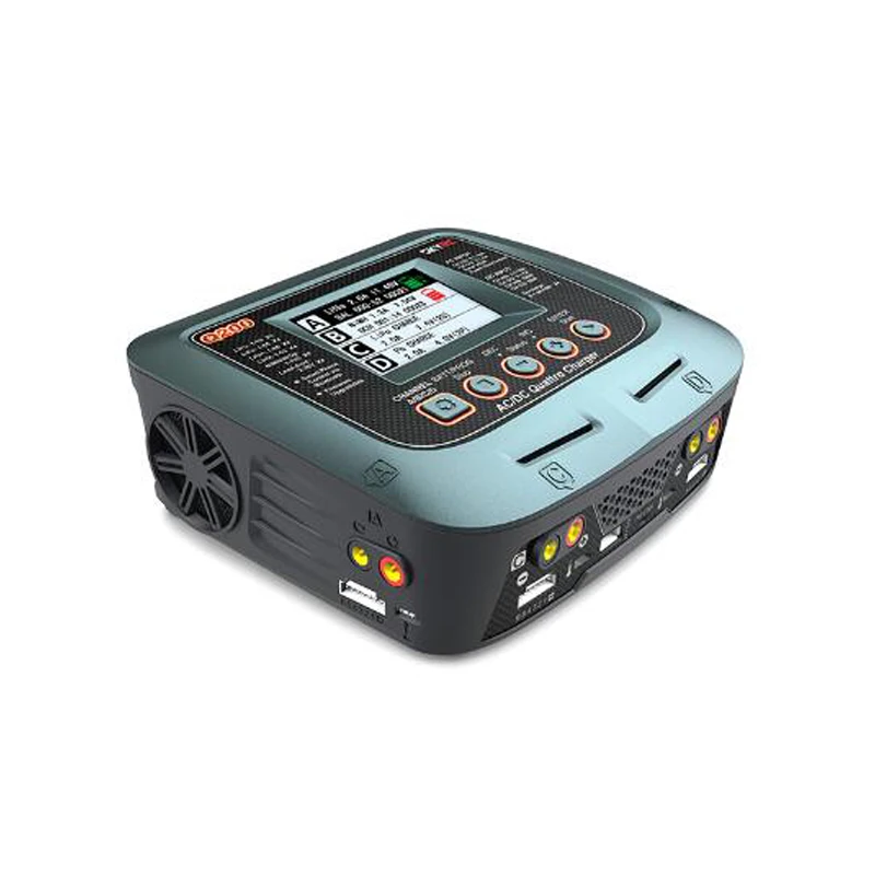 EU Plug SkyRC Q200 QUATTRO AC/DC 2X100 Вт 2X50 Вт Lipo Батарея баланс Зарядное устройство Dis Зарядное устройство для SkyRc аксессуары - Цвет: EU Plug