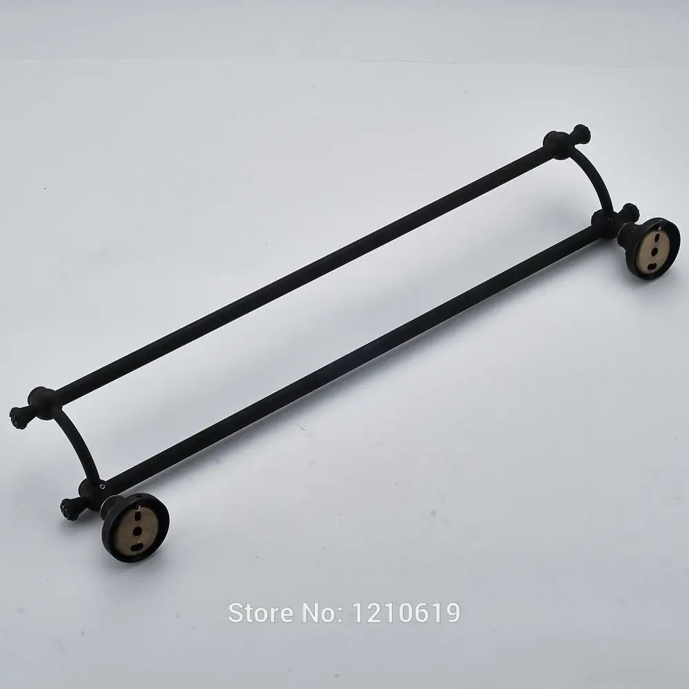 Newly Oil Rubbed Bronze Double Towel Bars Rails Retro Style Bathroom Rack Shelf Wall Mount | Обустройство дома