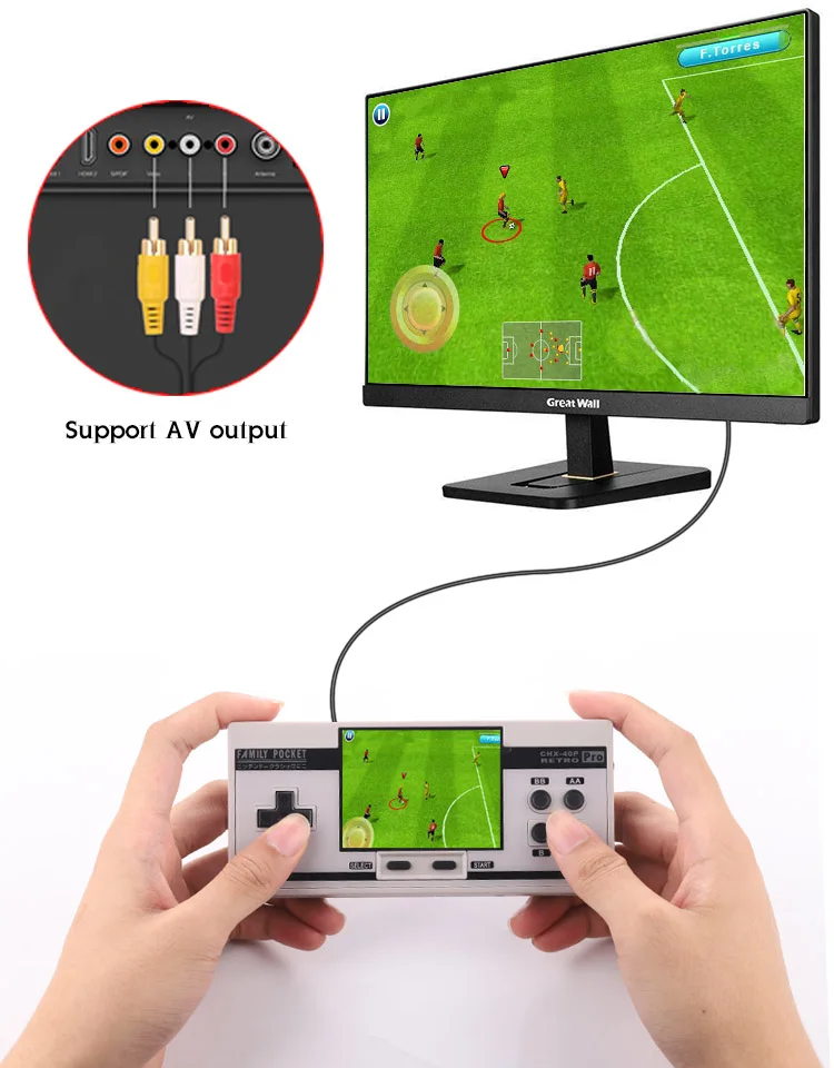 Ретро портативная игровая консоль 3,0 дюймов экран мини видео игровая консоль встроенные 348 классические игры Поддержка 2 плеера ТВ видео выход