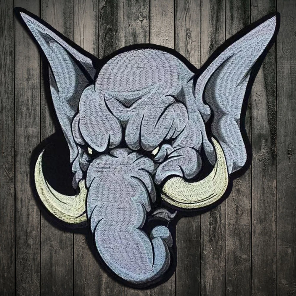 Нашивка на байкерскую куртку со слоном Байкерский значок с вышивкой в стиле панк