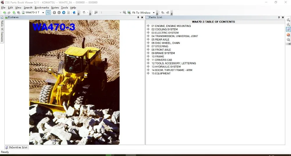 

Komatsu Electronic Parts Catalogue CSS Parts Book Viewer 5.11 2022 (COMPLETE SET FOR ALL MODELS) 6DVDL