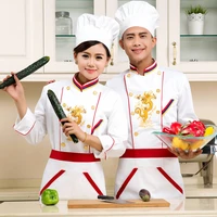hotel chefs uniform embroidered dragon new arrival kitchen chef costume hotel restaurant chefs clothes long sleeve b 5578