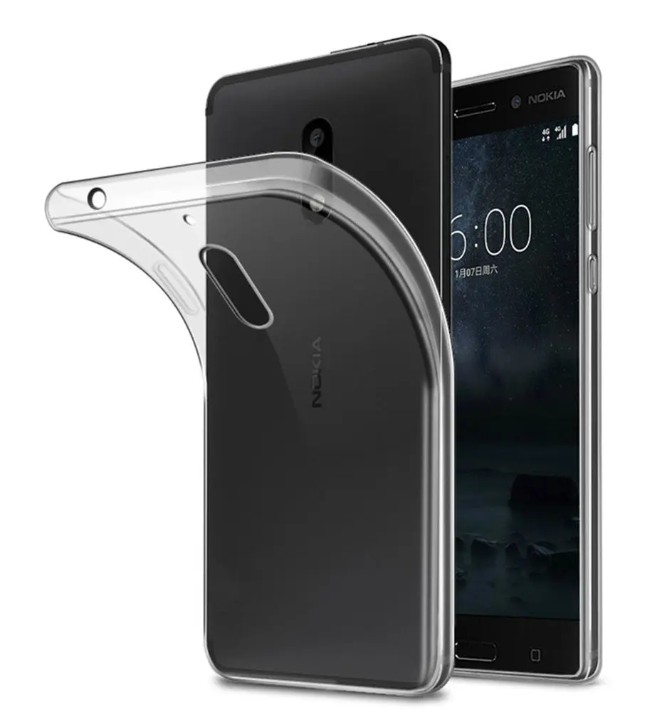 Ультратонкий Прозрачный мягкий силиконовый чехол из ТПУ для телефона Nokia 9 5 6 3 1 7 8