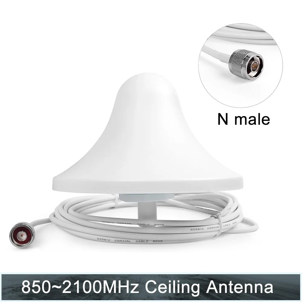 GSM/CDMA 800-2500 МГц 5dBi Антенна Внутренняя потолочная антенна с N штекерным разъемом 5 м кабель для 3g усилитель сигнала повторитель