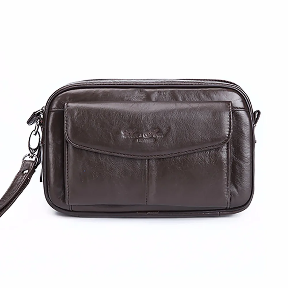 Мужской деловой клатч из 100% натуральной кожи сумка кошелек удобный мужской