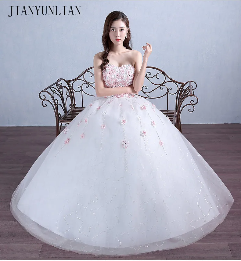 Длинные свадебные платья 2019 Новое Белое простое изящное сексуальное бальное