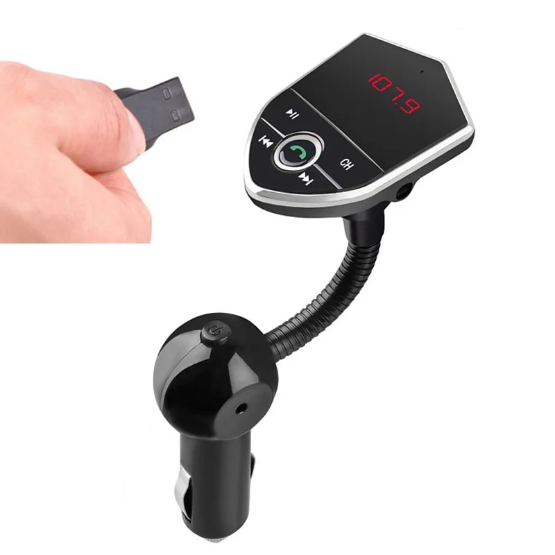 

Car Radio Transmitter Music Player Bluetooth FM Transmitter AUX Output Handsfree Car Kit Dual USB Charger Support TF Card U-Disk