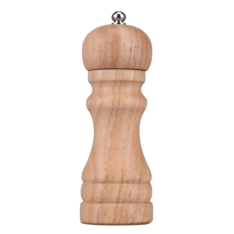 5 inches Ручная дубовая мельница для перца мельница для соли и перца Сильная Регулируемая керамическая мельница 4''5''6''8'' кухонные инструменты - Цвет: 5 inches