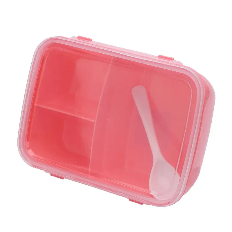 Портативный беспорядок жестяная микроволновая печь Bento Box PP Открытый Пикник контейнер для хранения продуктов Ланчбокс столовая посуда набор посуды для дома - Цвет: C