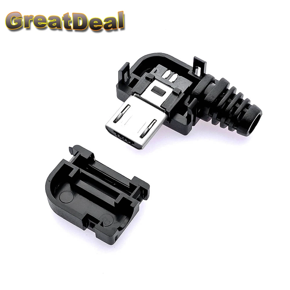 50 шт. новый пластиковый прямоугольный Micro USB 5pin 5P порт металлический Штекерный