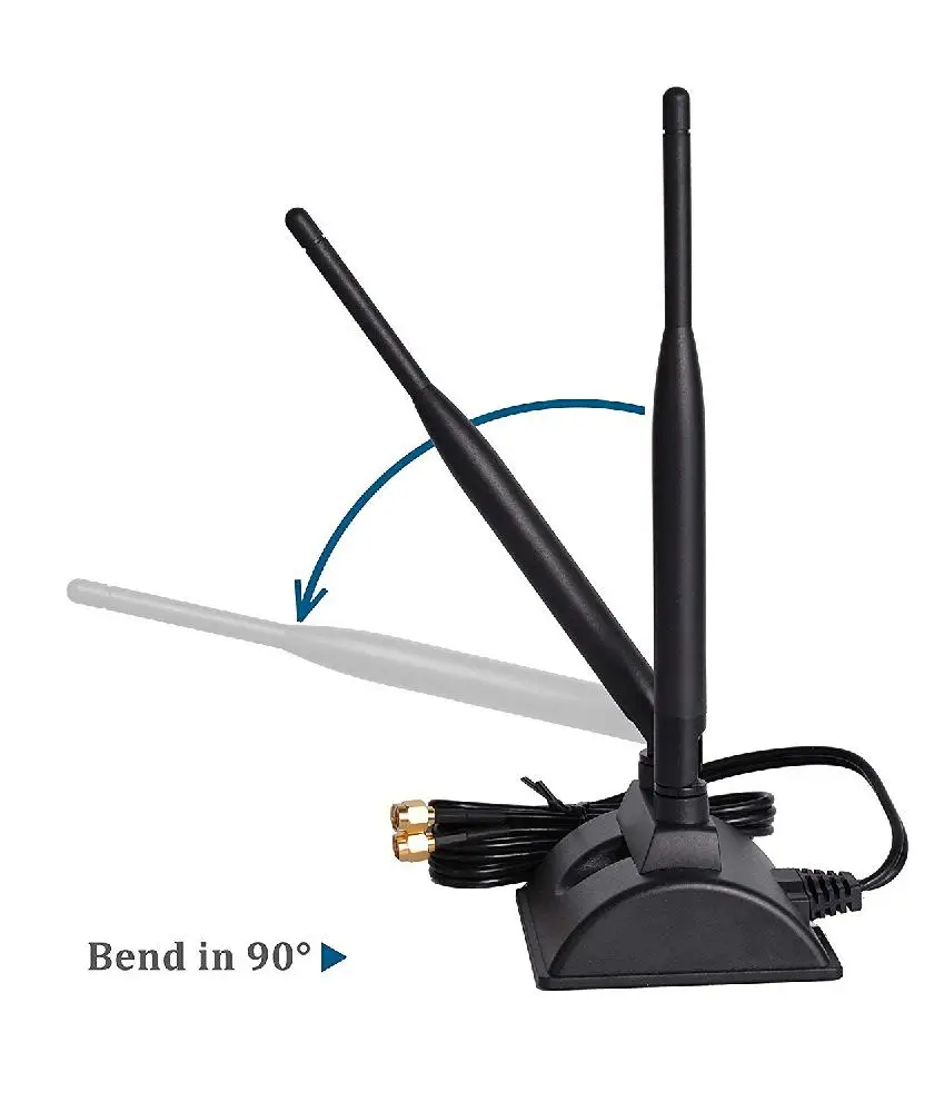 Kuulee 6dBi WiFi Antenna 2.4GHz 5GHz Dual Band Wireless for PCI-E Network Card Router |