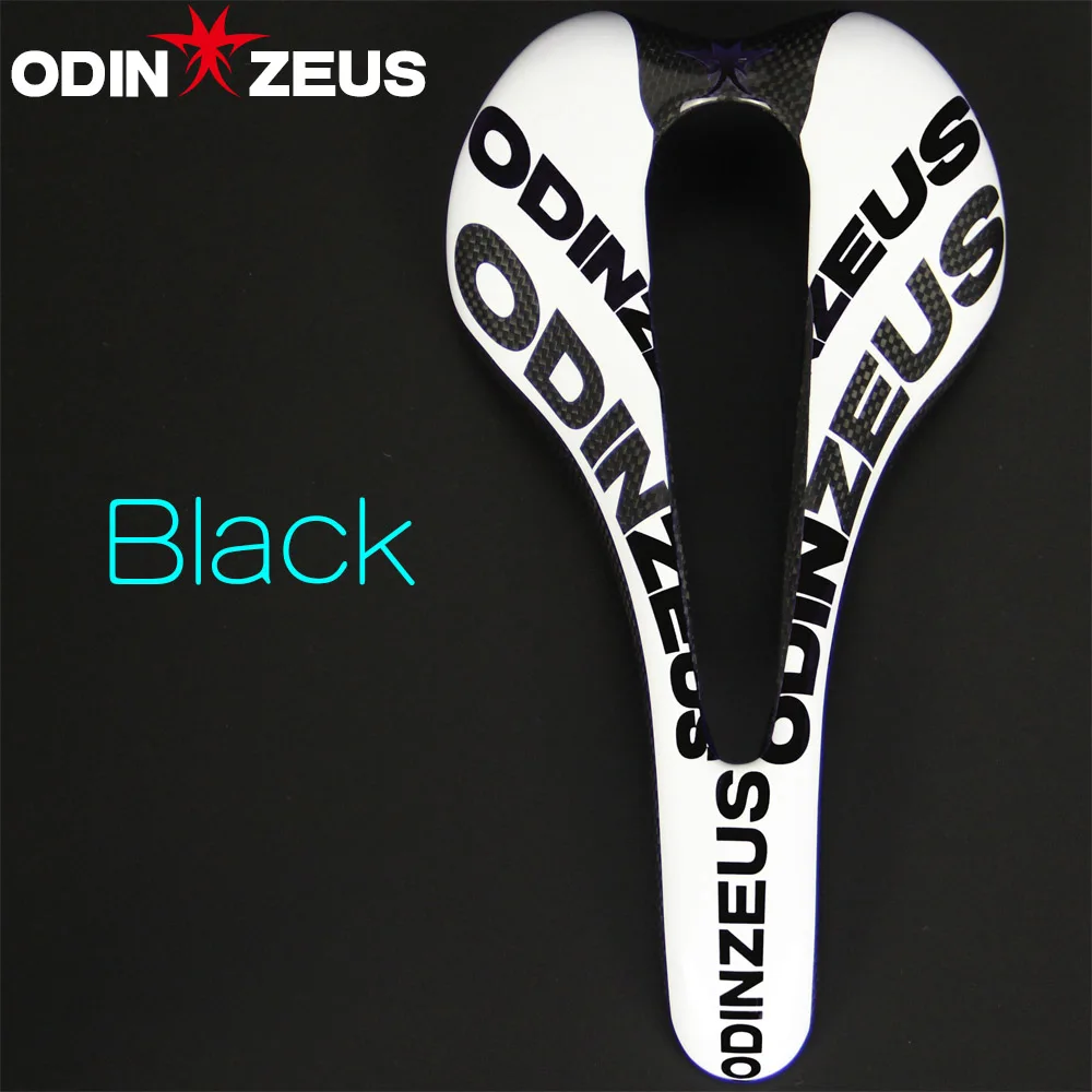 Matte black OdinZeus горячая Распродажа новейшее красочное высокоуровневое горное велосипедное седло полностью из углеродного волокна удобное расширенное седло/дорожное/MTB велосипедное седло - Цвет: Matte black