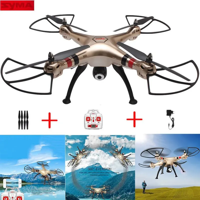 Syma X8HW 2 4G 4CH 6 осевой гироскоп RC Квадрокоптер Дрон HD камера RTF высота удержания VS X8HG