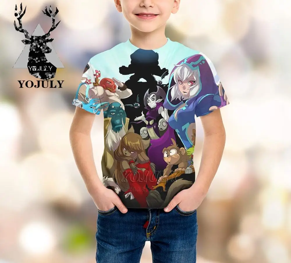 YOJULY wakfu harajuku/детская одежда с 3d принтом для мальчиков и девочек-подростков детская футболка горячая Распродажа, модные футболки Modis с круглым вырезом, A237