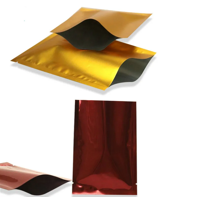 Ferimo 100 шт. Алюминий Фольга Mylar без каблука с открытым верхом посылка сумка Цвета