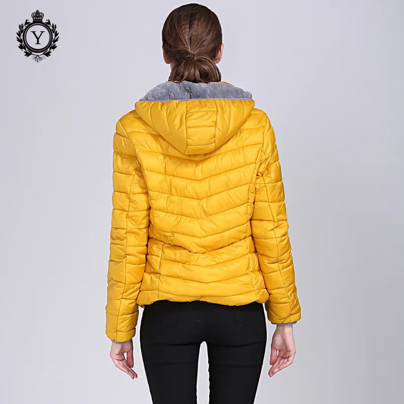 

SWYIVY Winter Jacket Women Hooded Casual Short Design 2018 New Female Velvet Fur Warm Slim Coats Woman Parkas XXXL Hot Selling