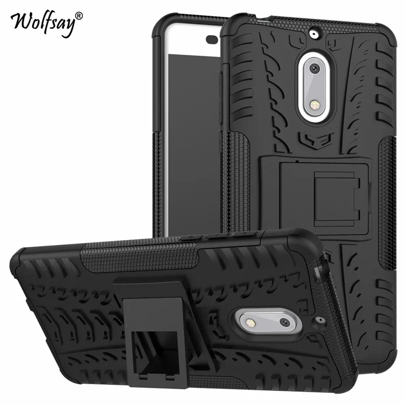 Чехол Wolfsay для Nokia 6 2017 жесткий пластиковый и мягкий силиконовый чехол телефона TA
