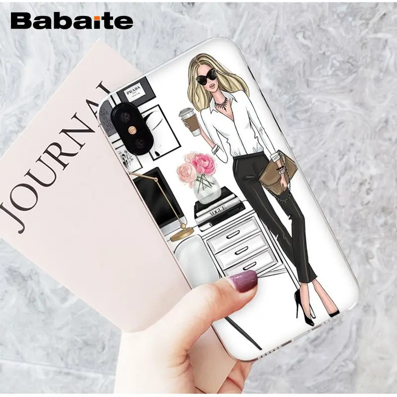 A15 Babaite vogue girl boss Мягкий силиконовый прозрачный чехол для телефона Apple iPhone 8 7 6 6S Plus X XS MAX 5 5S SE XR Чехол для мобильного телефона - Цвет: A15