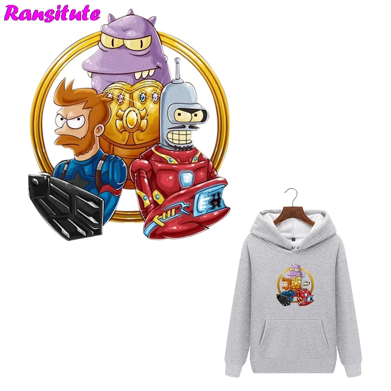 R269 Futurama индивидуальность DIY накладки для ногтей рюкзак с двумя большими отделениями класса порошок тепловой передачи украшения горячей карты