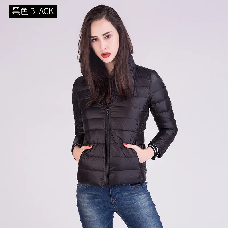 

high quality 90% White Duck Down Jacket Autumn Winter 17 Colors New Warm Slim Zipper 2020 Women Fashion Light Down Coat S-3XL