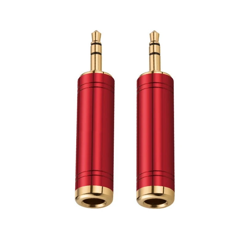 WinAqum позолоченный штекер 6 35 мм 1/4 дюйма к аудиоконвертеру 3 5 1/8 T-332 315 красный M/F для