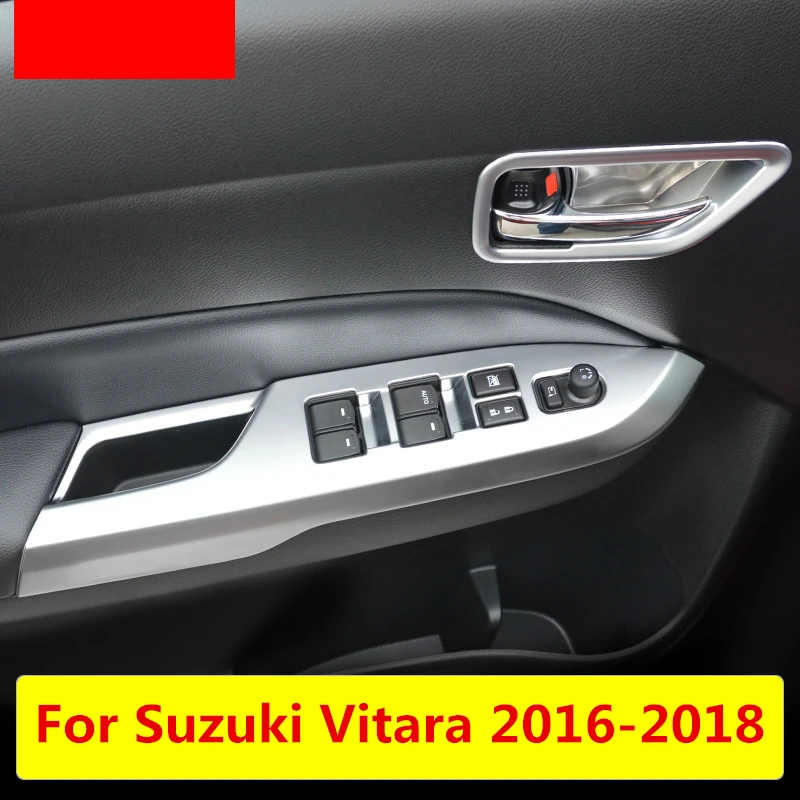 Стайлинг автомобиля для Suzuki Vitara 2016 2018 крышка внутренней дверной ручки дверная