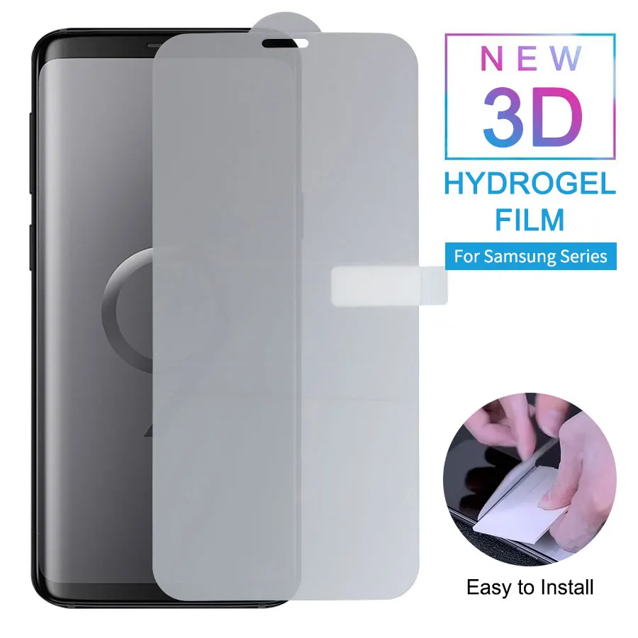 3D полное покрытие мягкая Гидрогелевая пленка для samsung Galaxy A8 S8 S9 Plus S7 Edge Note 8 9 Star 2018