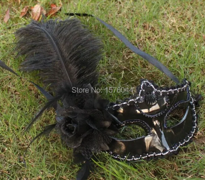 1 шт. новая Вечеринка маскарад Хэллоуин перо маска мода для мужчин и женщин