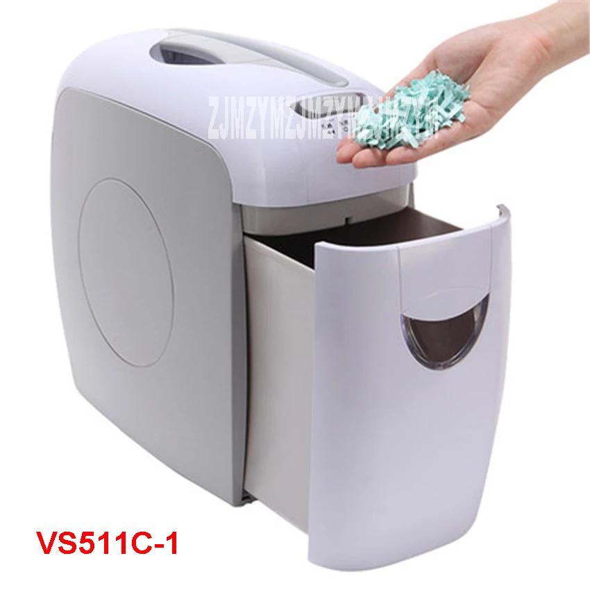 

VS511C-1 7.5L Mini Electric Paper Shredder Paper Broken mute pulverizer family 220V/50hz Shredding Size 4*38MM 5 sheets / time