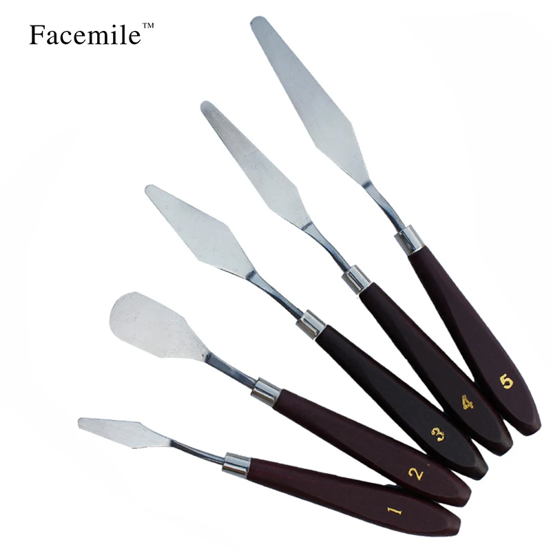 Набор Ножи шпатели из нержавеющей стали скребок для палитры 5 шт.|spatula knife|knife