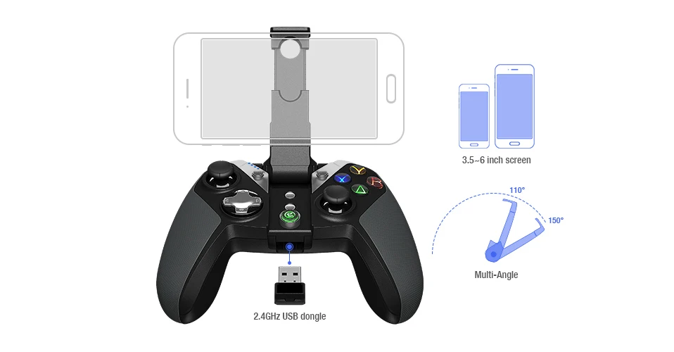 Игровой контроллер GameSir G4s Moba, Bluetooth геймпад для Android смартфона/планшета/samsung gear VR/Windows PC/PS3