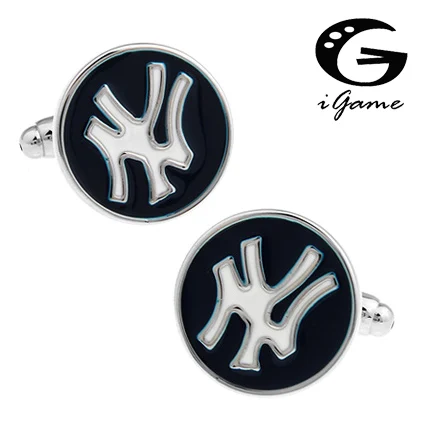 

iGame New Arrival Designer Cuff Links Baseball Team Mark Design Free Shipping