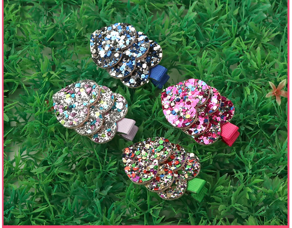 1 пара/2 шт. блесток Блеск шпильки для маленьких девочек Blingbling Sweet Heart заколки маленькая заколка для волос