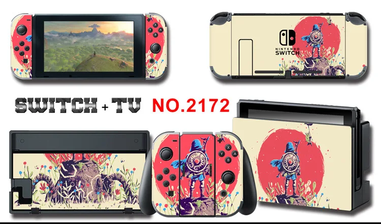 Для nintendo Switch Pain sticker консоль Dock Joy Con полное покрытие цветной бумажной кожи Закаленное стекло протектор экрана от 2000-2305