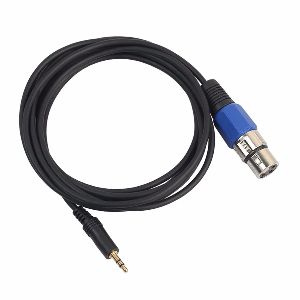 3 Pin XLR Female To Right Angle 1/8&quot 3.5mm Stereo Jack Mic Audio Cord Cable Oxygen-Free Copper Microphone |