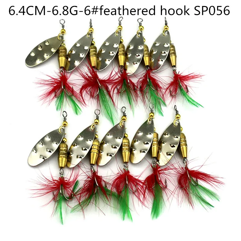 10 шт. твердого металла блесток вертушки прикормы япония перо крюк рыболовные