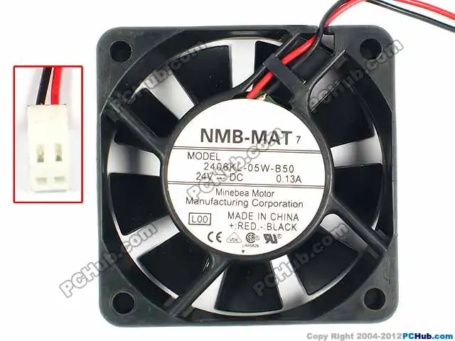 NMB MAT 2406KL 05W B50 L00 DC 24V 0.13A 2 проводной 60x60x15 мм Сервер вентилятор охлаждения|square fan|server