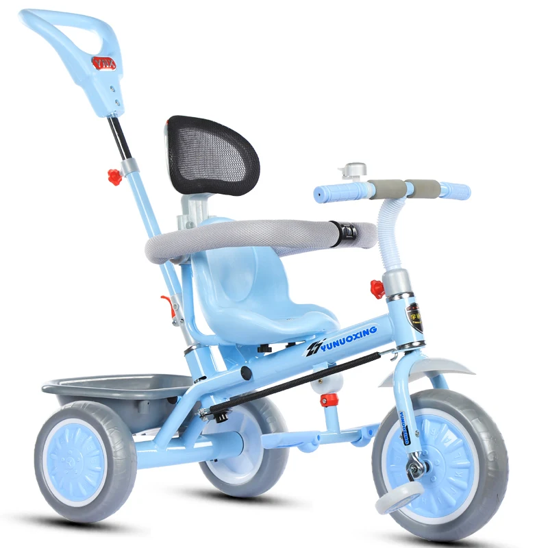 Розовый детский трехколесный велосипед для детей 1-3-5 лет, детская коляска, большой велосипед, детская коляска