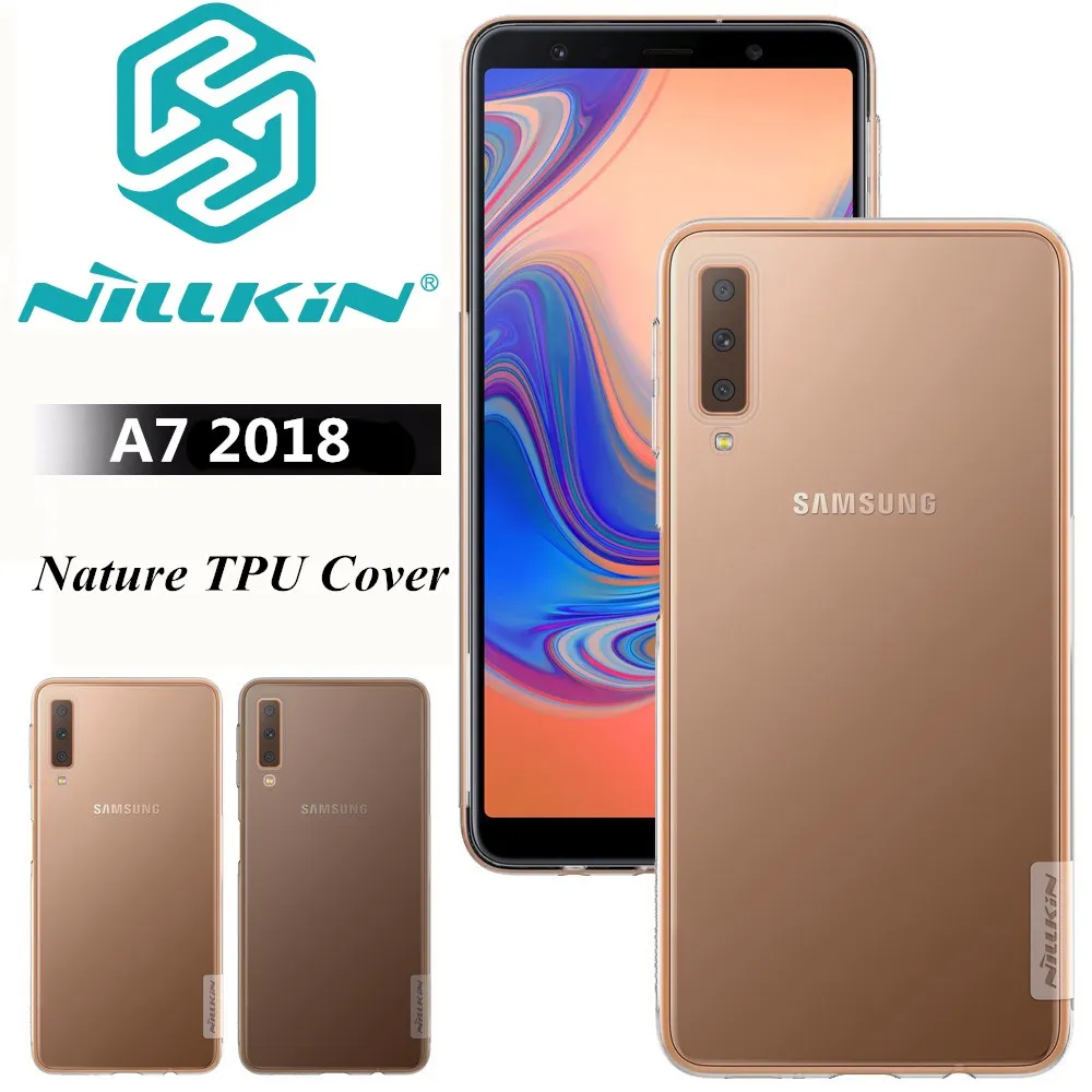 

Мягкий чехол-накладка NILLKIN из ТПУ для Samsung Galaxy A7 2018, прозрачный чехол с розничной упаковкой