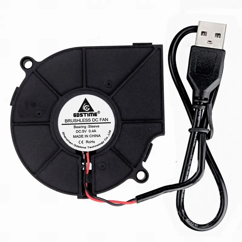 2 шт. Gdstime 5 В USB 75 мм x 15 7515 DC Бесщеточный Охлаждающий вентилятор 7 см 75x15 | Компьютеры
